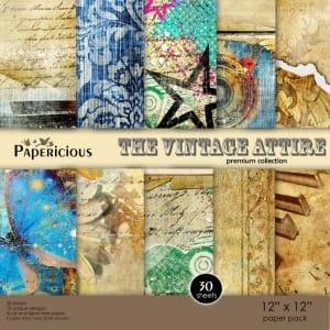 Papericious Premium Collection - The Vintage Attire (12 by 12 patterned paper)