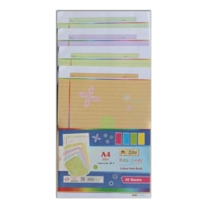 Lotus Designer Colour Sheets - A4 ( One Side Simple flowers) - 20 Sheets