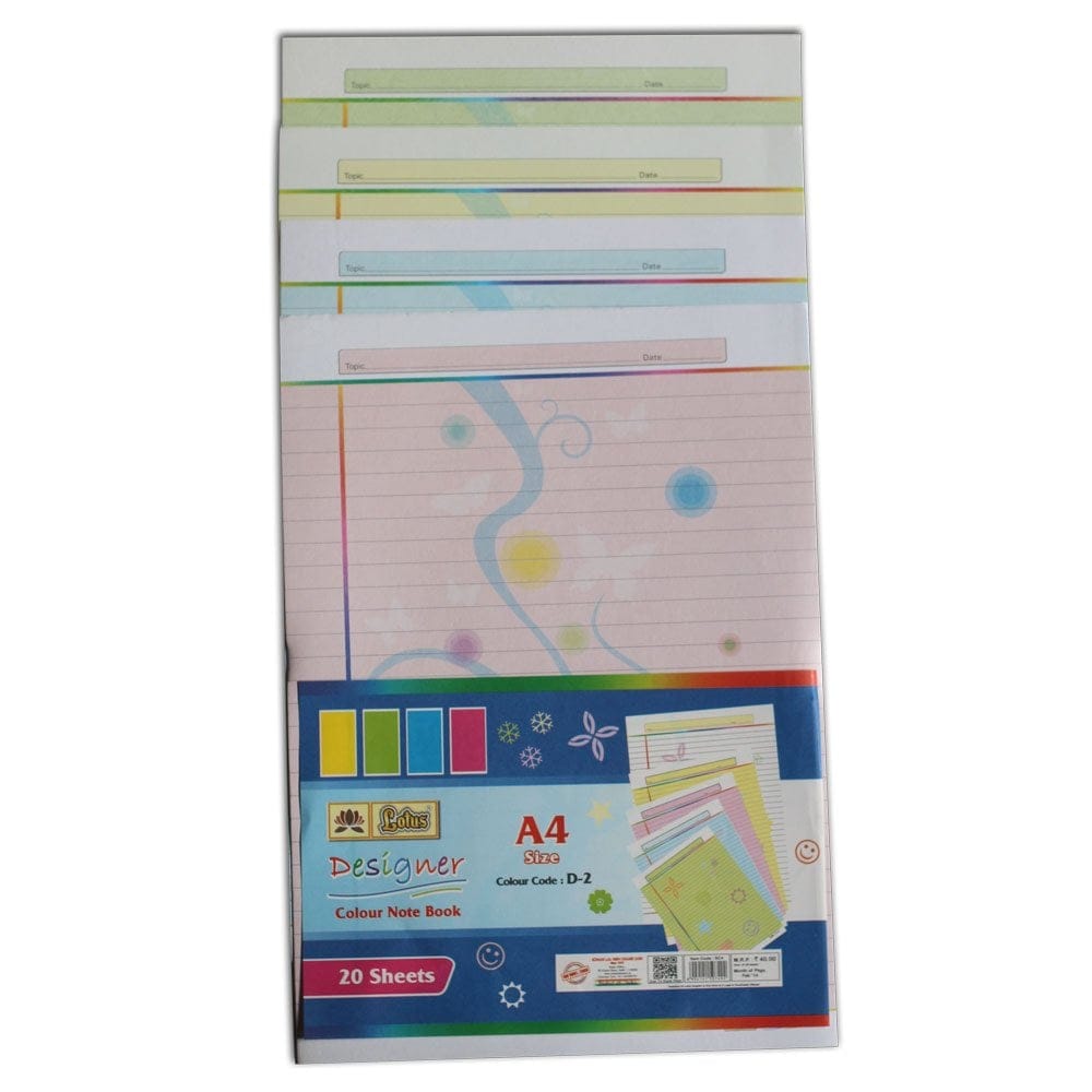 Lotus Designer Colour Sheets - A4 ( One Side Floral Swirl) - 20 Sheets sc4 d2 lotus one sided floral Lotus Designer Colour Sheets - A4 ( One Side Floral Swirl) - 20 Sheets
