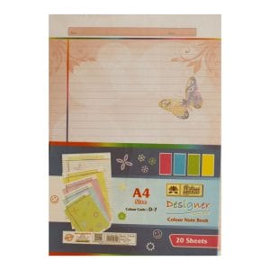 Lotus Designer Colour Sheets - A4 (One Side Multi Design D7) - 20 Sheets