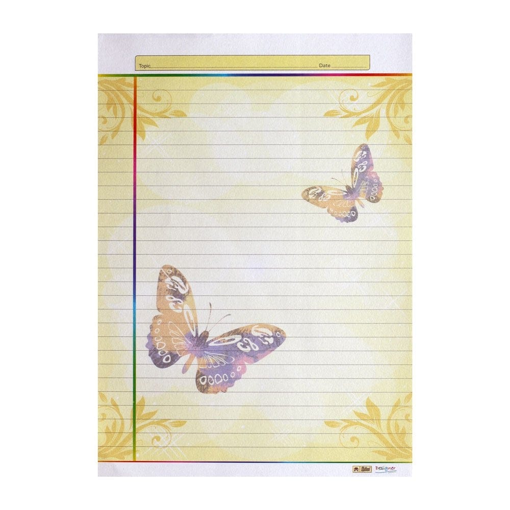 Lotus Designer Colour Sheets - A4 (One Side Multi Design D7) - 20 Sheets sc4 d7 lotus designer paper 4 sc4-d7-lotus-designer-paper-4