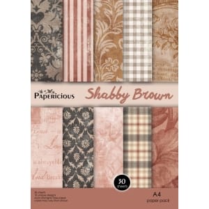 Papericious - Shabby Brown (A4 Patterned Paper)