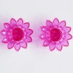 Floral shaped Tea light holder (set of 2 pcs) - Pink