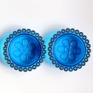 Circular Tea light holder (set of 2 pcs) - Blue