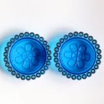 Circular Tea light holder (set of 2 pcs) - Blue