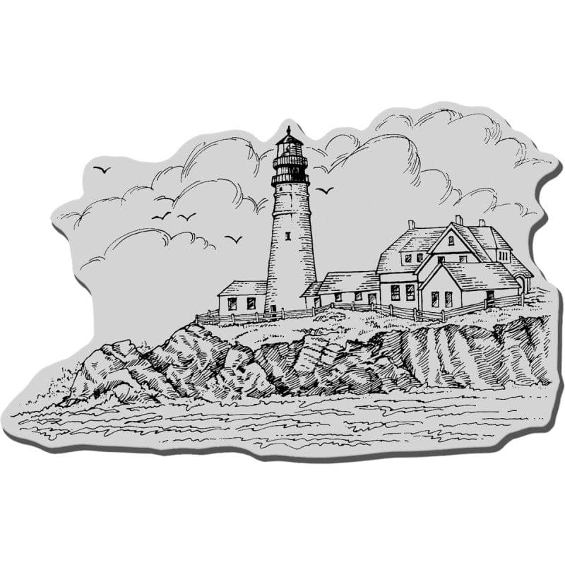 Stampendous Cling Rubber Stamps - Portland Head Lighthouse crp025 stampendeous portland head lighthouse Stampendous Cling Rubber Stamps - Portland Head Lighthouse