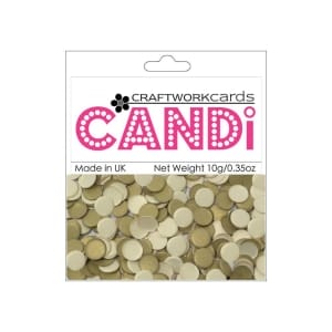 CraftWorkCards Candi Printed Embellishments - Texture Gold