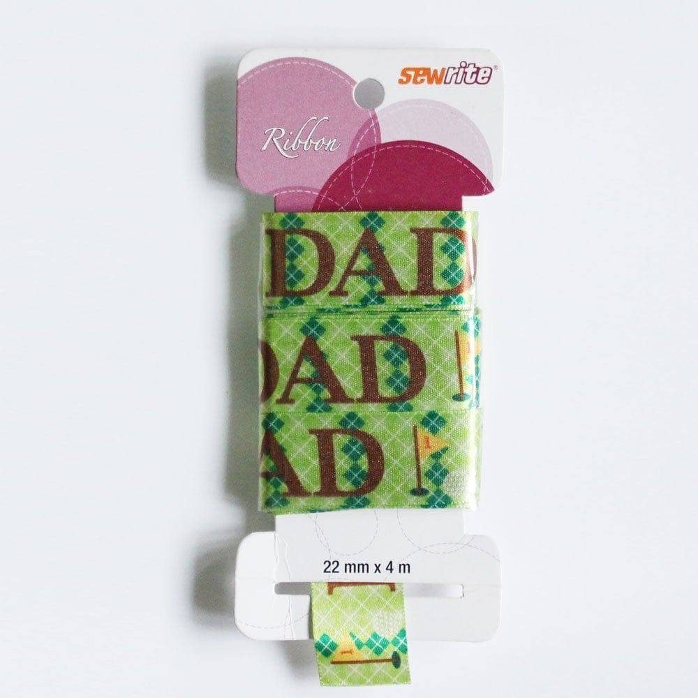 Sewrite Ribbon - Dad (Green) d20260 dad sewrite ribbon green Sewrite Ribbon - Dad (Green)