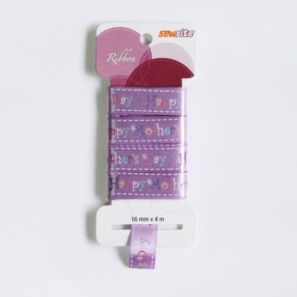 Sewrite Ribbon - Happy Mothers Day (Lavendar)
