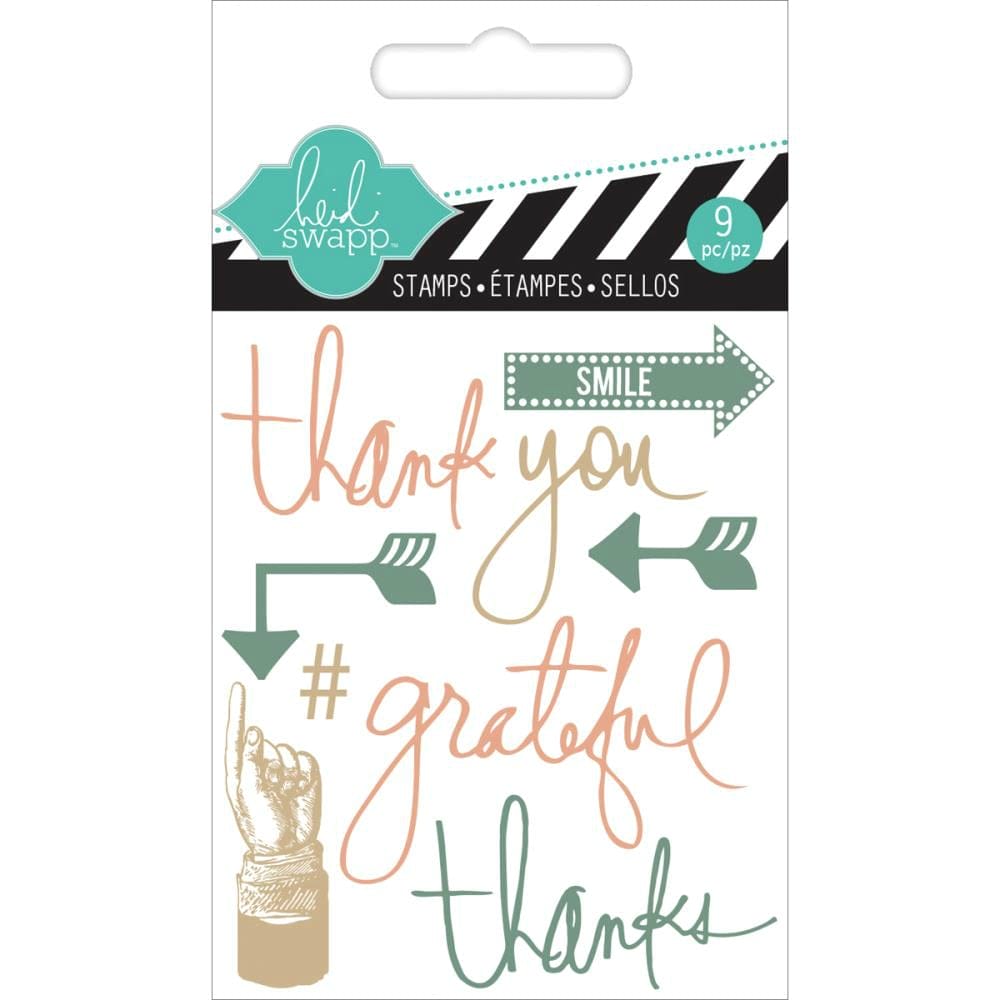 Heidi Swapp Clear Mini Stamps - Thank You heidi swapp stamps hs01126 thank you Heidi Swapp Clear Mini Stamps - Thank You