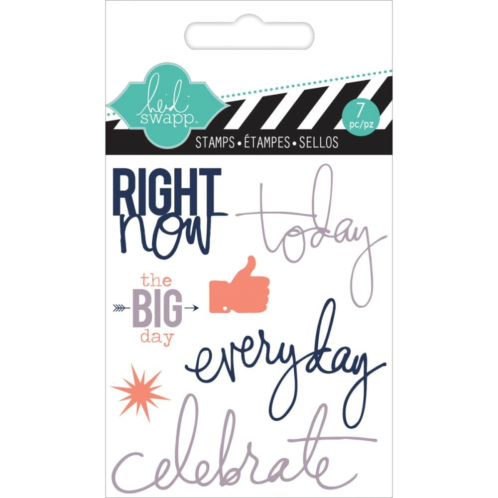 Heidi Swapp Clear Mini Stamps - Right Now heidi swapp stamps hs01128 right now Heidi Swapp Clear Mini Stamps - Right Now