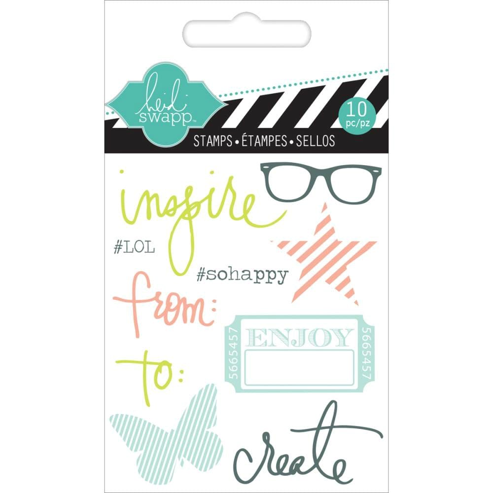 Heidi Swapp Clear Mini Stamps - Inspire heidi swapp stamps hs01132 inspire Heidi Swapp Clear Mini Stamps - Inspire