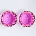 Circular Tea light holder (set of 2 pcs) - Pink