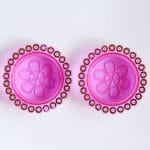 Circular Tea light holder (set of 2 pcs) - Pink