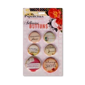 Papericious Adhesive Buttons - Remember Forever