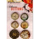 Papericious Adhesive Buttons - Vintage Time