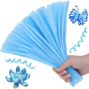 Light Blue Pipe Cleaner for Flowermaking and Bouquet (100 pcs)