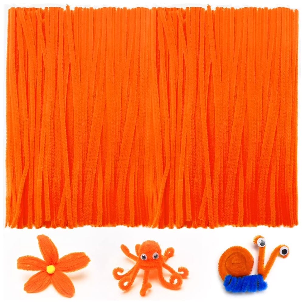 Orange Pipe Cleaner for Flowermaking and Bouquet (100 pcs) pipe cleaner orange 100pcs FS MTOE Orange Pipe Cleaner for Flowermaking and Bouquet (100 pcs)