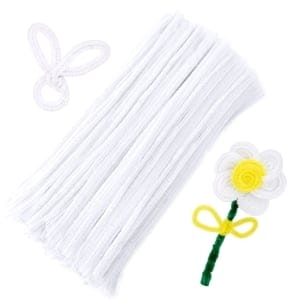 White Pipe Cleaner for Flowermaking and Bouquet (100 pcs)