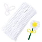 White Pipe Cleaner for Flowermaking and Bouquet (100 pcs)