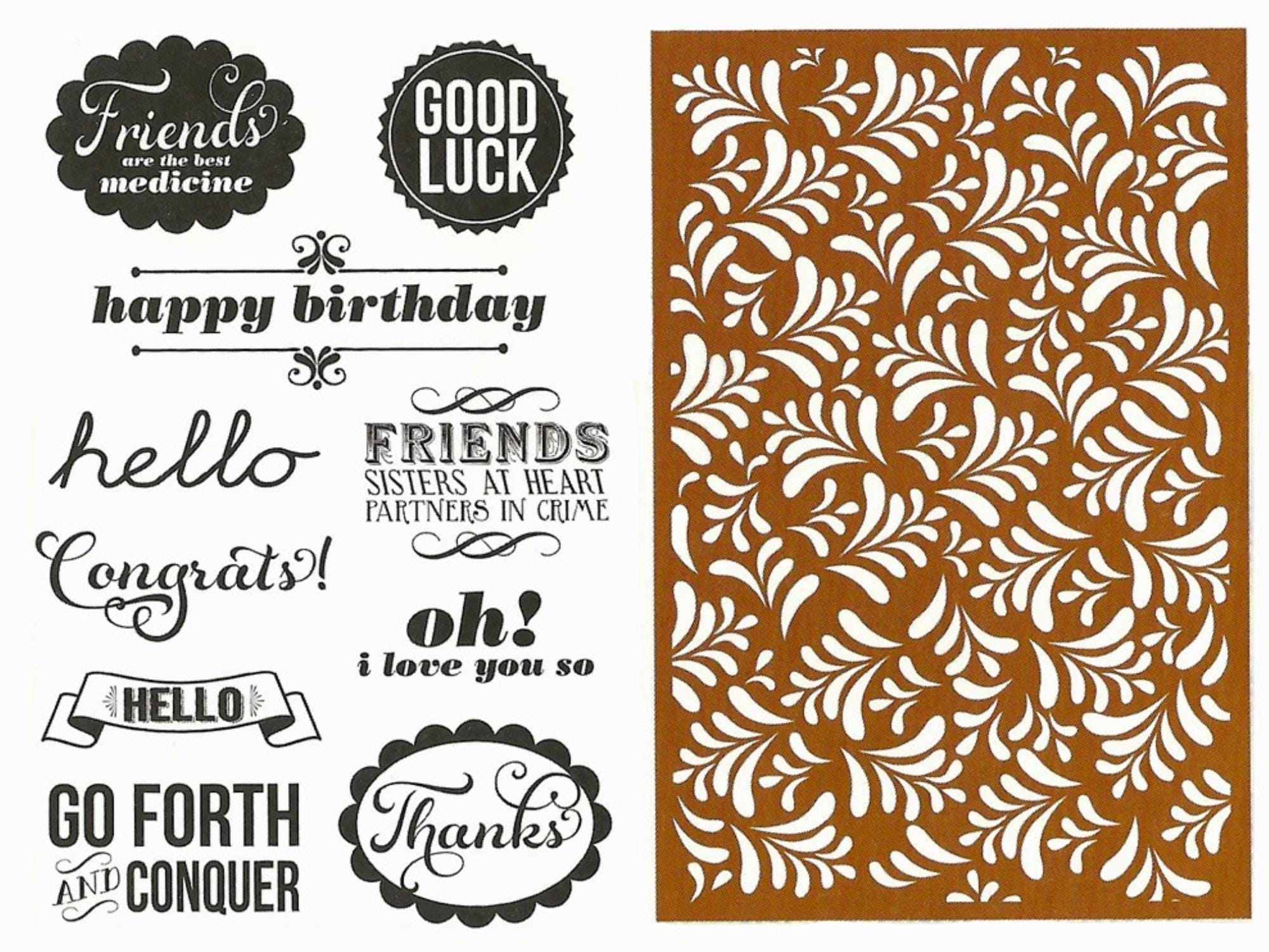 Hampton Art Stamp and Stencil Set - Everyday Sayings sc0642 hampton art stamp and stencil set everyday sayings Hampton Art Stamp and Stencil Set - Everyday Sayings