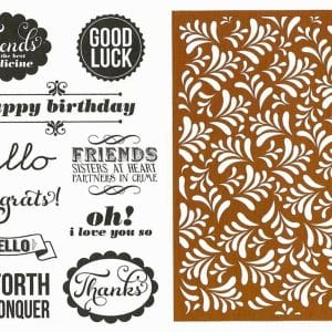 Hampton Art Stamp and Stencil Set - Everyday Sayings