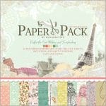 12x12 EnoGreeting Scrapbook paper pack - Reminiscence (Set of 24 sheets and 3 die cut sheets)