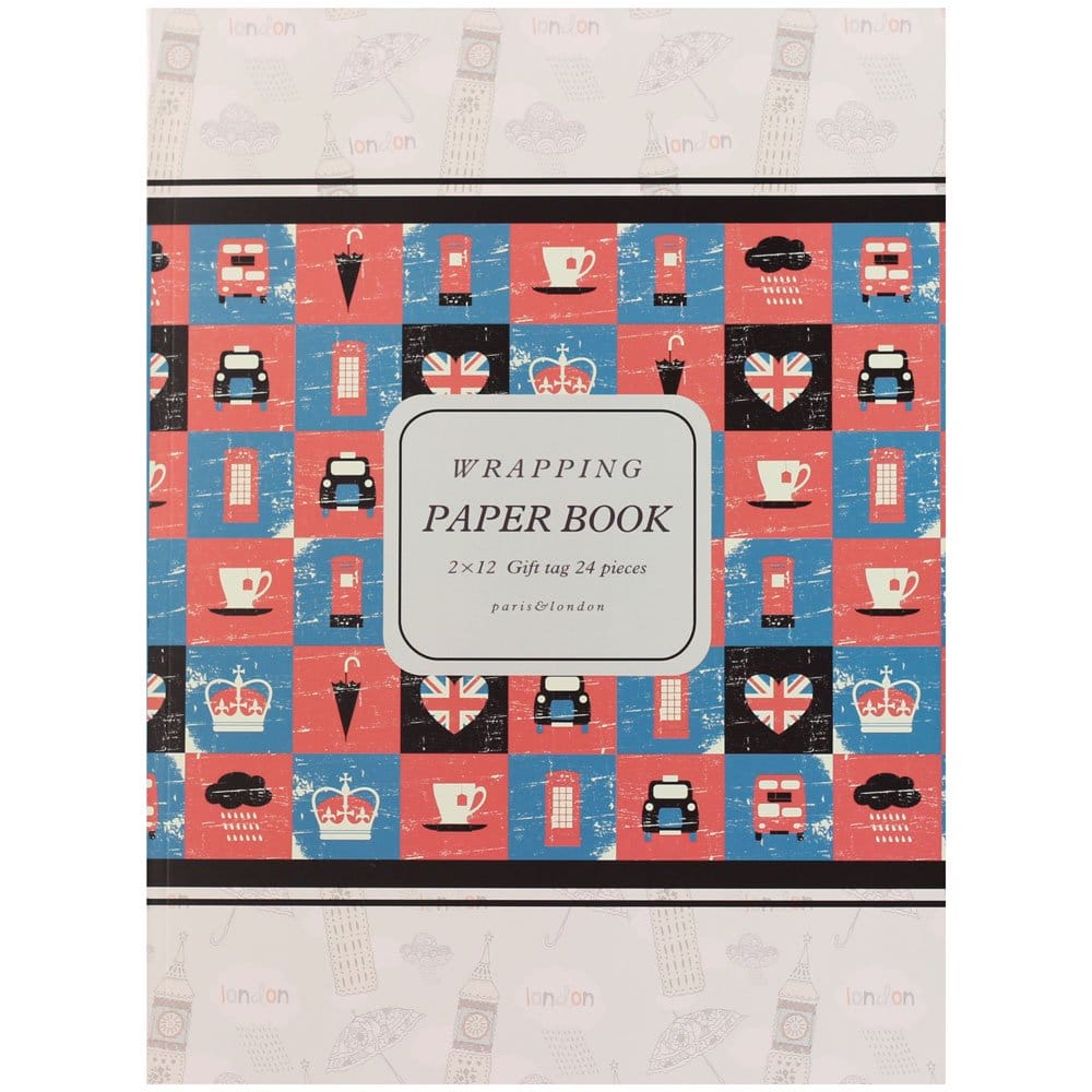 One One Factory - Wrapping Paper Book - Paris and London 2 (A4 paper - set of 24 sheets)