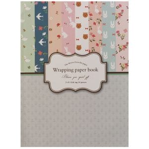 EnoGreeting - Wrapping Paper Book - Floral Frenzy (A4 paper - set of 16 sheets)