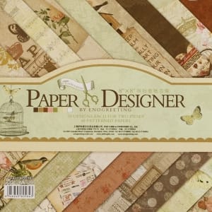 8x8 EnoGreeting Scrapbook paper pack - Comfortable Afternoon (Set of 40 sheets)