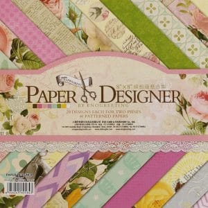 8x8 EnoGreeting Scrapbook paper pack - Flowers (Set of 40 sheets)