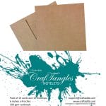 CrafTangles Notelets (Card bases and coordinating envelopes) - Kraft Brown (10 pcs)