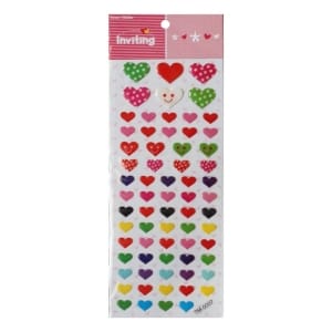 Inviting Epoxy Stickers - Colorful Hearts
