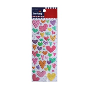 Inviting Epoxy Stickers - Colored Hearts