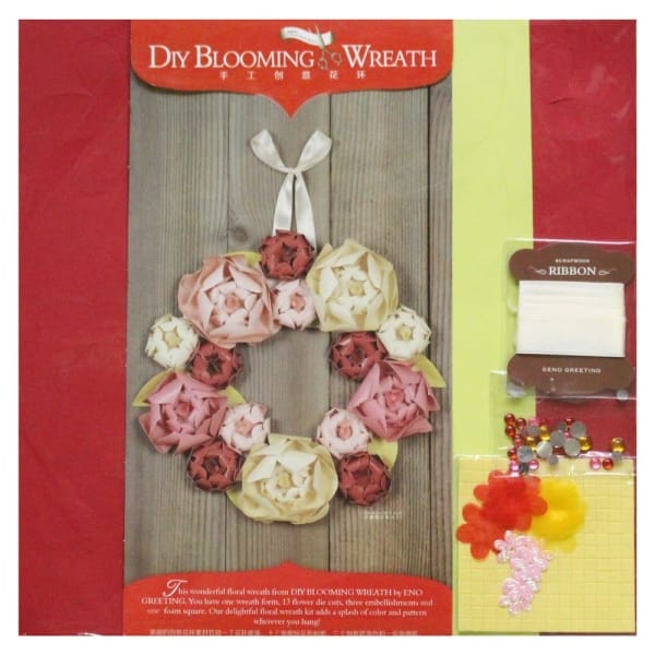 DIY Blooming Wreath Kit by EnoGreetting - Shabby Chic Flowers