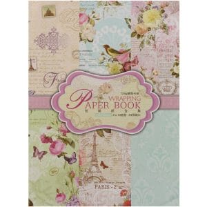 EnoGreeting Wrapping Paper Book - Postale Paris (A4 paper - set of 24 sheets)