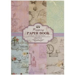 EnoGreeting - Wrapping Paper Book - Vintage Times (A3 paper - set of 24 sheets)