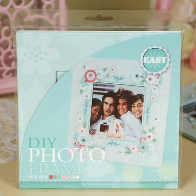 DIY Photo Frame Kit by EnoGreeting - Floral Blue
