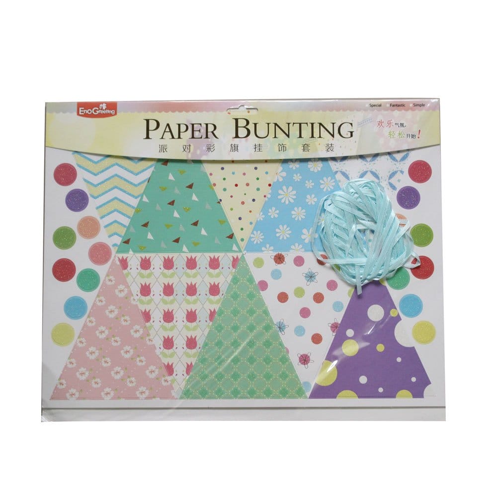 DIY Paper Bunting Kit by EnoGreeting - Retro Dots epb1504 paper bunting kit retro dots DIY Paper Bunting Kit by EnoGreeting - Retro Dots