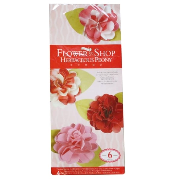 DIY Paper Flower making Kit by EnoGreeting - Herbaceous Peony