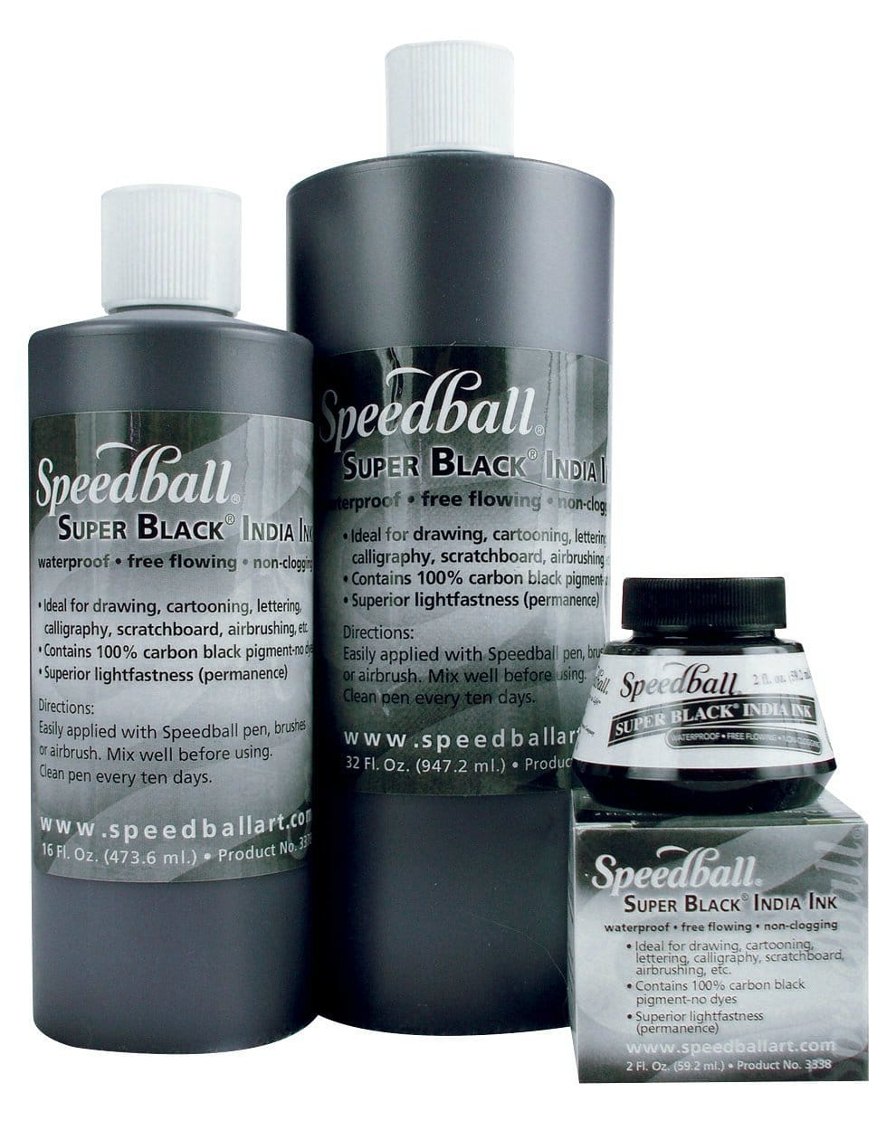 Speedball Super Black India Ink 473ml