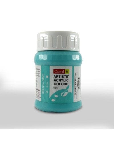 Camel Artist Acrylic Colour 500ml Jar - Aqua Green 838009 aac aqua green 500ml Camel Artist Acrylic Colour 500ml Jar - Aqua Green