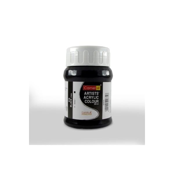 Camel Artist Acrylic Colour 500ml Jar - Black