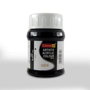 Camel Artist Acrylic Colour 500ml Jar - Black