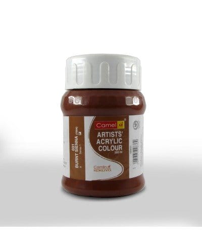 Camel Artist Acrylic Colour 500ml Jar - Burnt Sienna 838031 aac burnt sienna 500ml Camel Artist Acrylic Colour 500ml Jar - Burnt Sienna