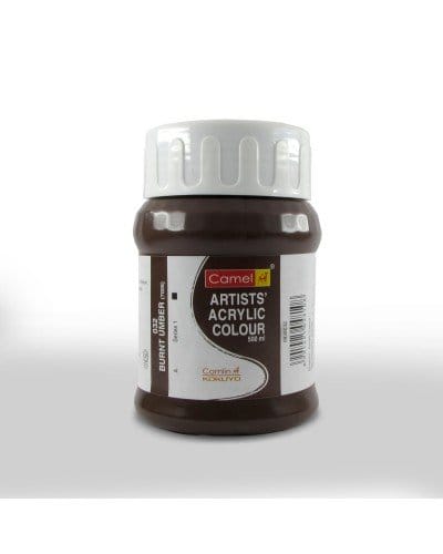 Camel Artist Acrylic Colour 500ml Jar - Burnt Umber