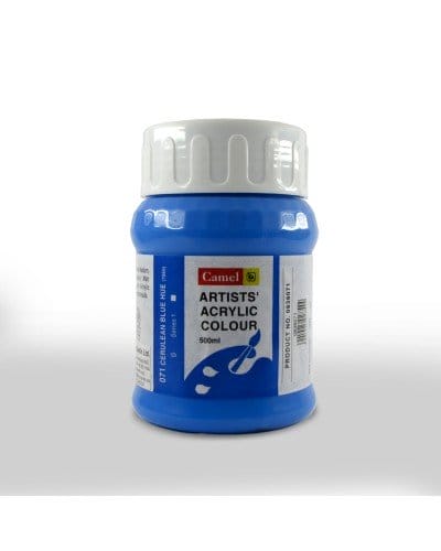 Camel Artist Acrylic Colour 500ml Jar - Cerulean Blue Hue