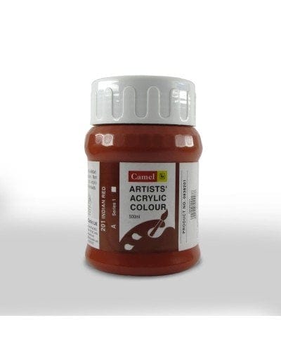 Camel Artist Acrylic Colour 500ml Jar - Indian Red 838201 aac indian red 500ml Camel Artist Acrylic Colour 500ml Jar - Indian Red