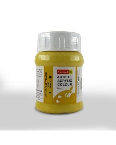 Camel Artist Acrylic Colour 500ml Jar - Naples Yellow Hue
