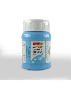 Camel Artist Acrylic Colour 500ml Jar - Light Blue Permanent